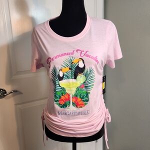 Margaritaville Light Pink Tropical Graphic Tee